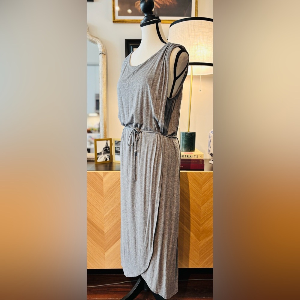 JOE FRESH Gray Sleeveless Maxi Dress sz Large - Picture 7 of 11